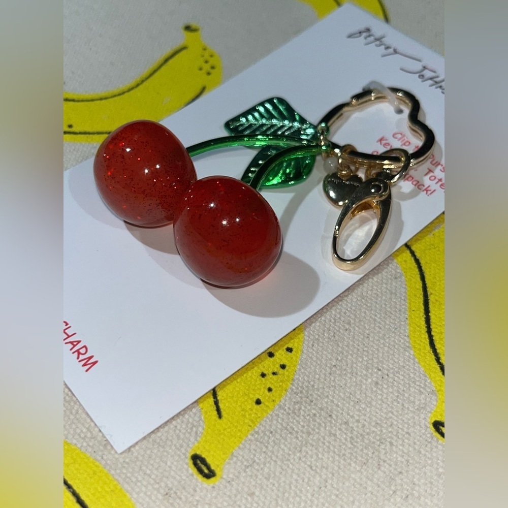 *NWT* Betsey Johnson Cherry Handbag Charm - Picture 3 of 6